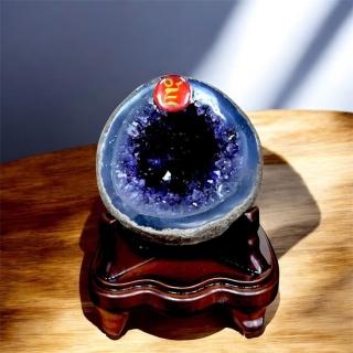 【SUMMER 寶石】5A濃紫烏拉圭圓形晶洞(隨機出貨)