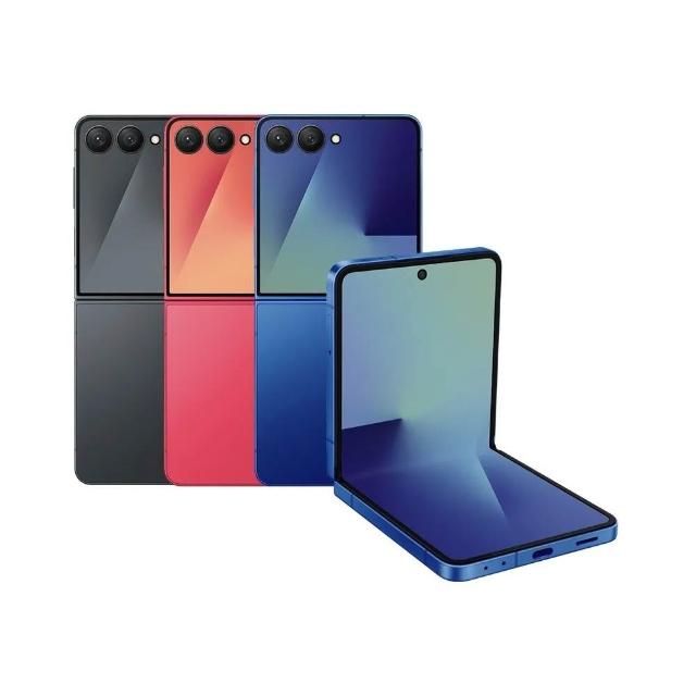 Samsung Galaxy Z Flip7 5G 是 Z 系列最新力作,搭載 Exynos 2500 十核心處理器,支援 5G 網路與 IP48 防水防塵等級。機身厚度僅 6.5mm,重量 188g,螢幕解析度達 FHD 2520 x 1080,主相機 5000 萬畫素,前鏡頭 1000 萬畫素,提供多種顏色選擇,包括海影藍、墨夜黑與輕緋紅。內建 512GB 儲存空間,無記憶卡插槽,支援雙 Nano SIM 卡,並附贈 USB-C 傳輸線與 SIM 卡退卡針。 SAMSUNG三星 Galaxy Z Flip 7