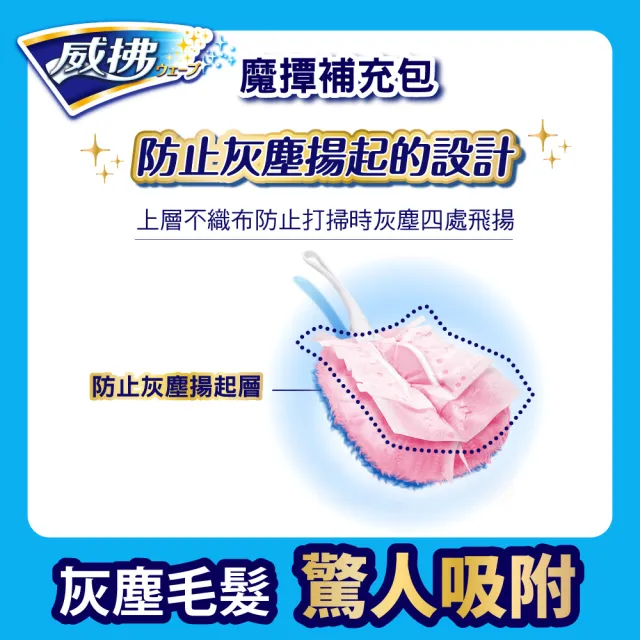 【威拂】魔撢補充包3入組(粉色 4片x3包/組)