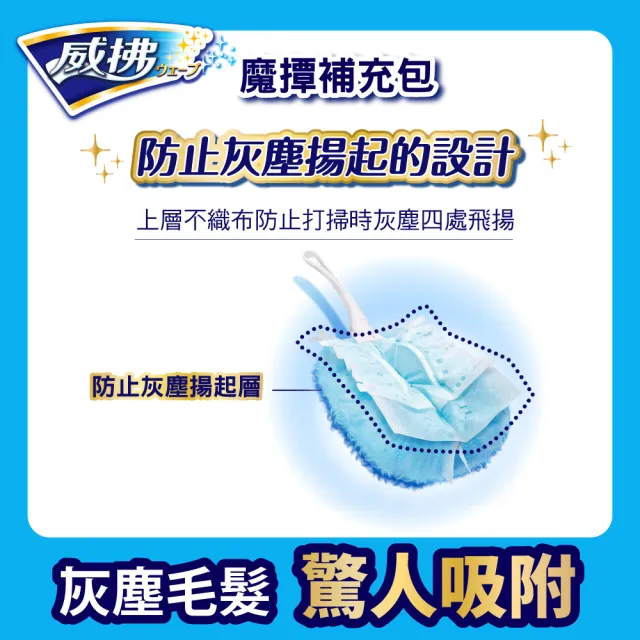 【威拂】魔撢補充包1入組(藍色 4片x3包/組)