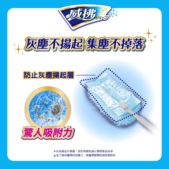 【威拂】魔撢超值組(長魔撢x1把+魔撢補充包4片x6包)