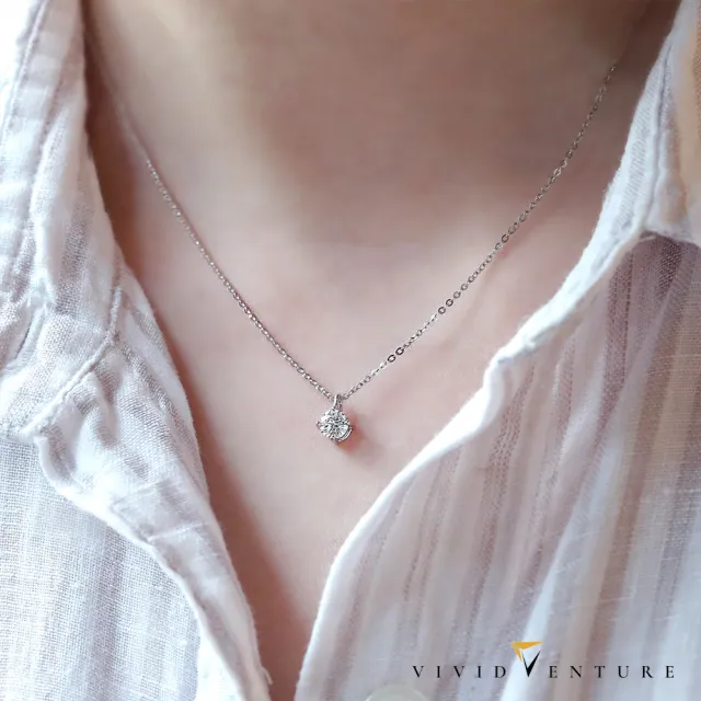 【Vividventure 亞帝芬奇】GIA 30分 DSI2 3VG 八心八箭 天然鑽石 真鑽 項鍊 抓住愛(14K金台+14K金鍊)