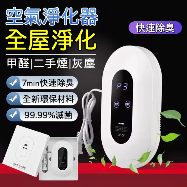 【EARISE 雅蘭仕】空氣淨化器 家用負離子發生器(臭氧消毒機 室內空氣淨化器 清洗機)