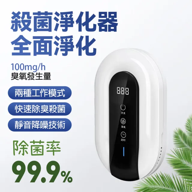 【EARISE 雅蘭仕】空氣淨化器 家用衛生間除臭 寵物去異味(臭氧負離子 空氣消毒機)
