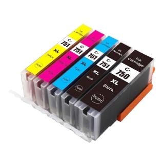 TC CANON 五色一組 PGI-750XL CLI-751XL 副廠墨水匣(適用 CANON MG5470 MG5670 MG7170 MX727)