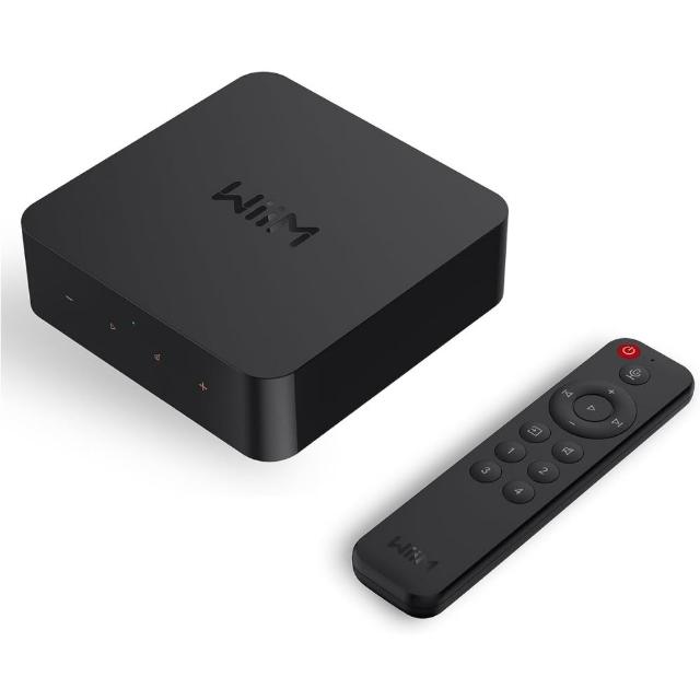 WiiM Pro Plus 音樂串流器 - 支援 WiFi、藍芽、AirPlay 高解析度立體聲播放器 黑色 330g 輕巧設計