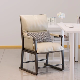 【銘利萊】宿舍靠背椅 大學生懶人可躺椅子 電競沙發椅 辦公書桌椅(加固加厚 黑架 靠背五檔可調節)