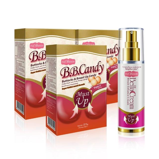【IvyMaison】深V禮服急救 新客21天美胸飽滿入手升級組 豐盈糖BB CANDY 專利足量Volufiline 美胸活膚霜