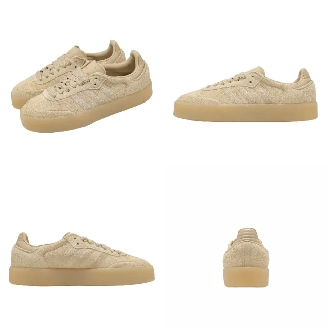 adidas 愛迪達】休閒鞋Sambae W 女鞋卡其米麂皮德訓鞋愛迪達(JQ0254