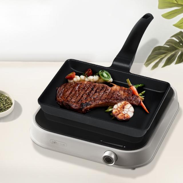 【Quasi】食塔夫輕量方型平煎鍋25x37cm_玉子燒鍋/牛排鍋(適用IH電磁爐)