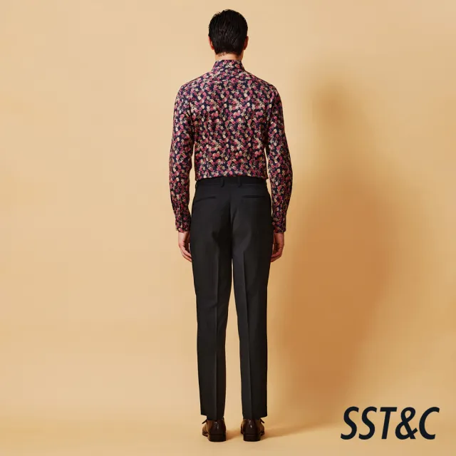 【SST&C】男裝 可機洗_黑色寬鬆版西裝褲-825211024061(換季65折)