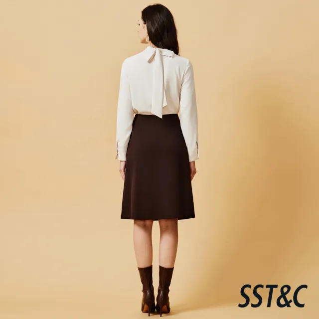 【SST&C】女裝 羊毛混紡A字單片裙－可可棕-825212212032(指定單品快閃價)