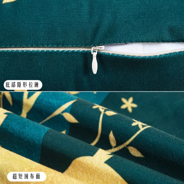 【HEAVEN 研紡枕所】大抱枕四入組-微絨布墨綠系列大抱枕-60x60cm(四入組、大靠枕、沙發靠墊)