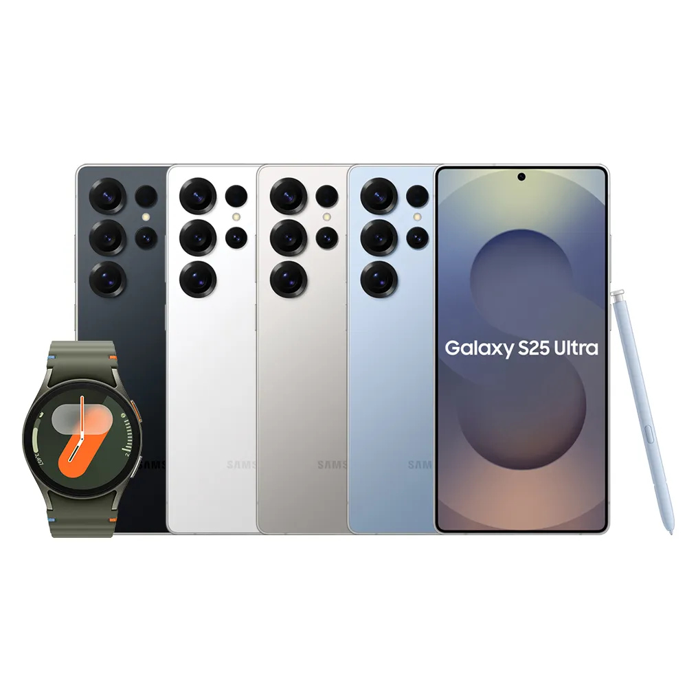 Watch7 40mm組【Samsung 三星】Galaxy S25 Ultra 5G 6.9吋(12G/512G/高通驍龍8 Elite/2億鏡頭畫素/AI手機)