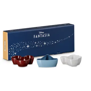 【Le Creuset】魔法師米奇系列瓷器迷你醬料碟3入組