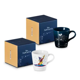 【Le Creuset】魔法師米奇系列瓷器V馬克杯330ml(雪花白/夜謐藍 2色可選)