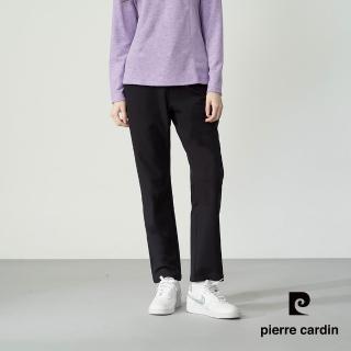 【pierre cardin 皮爾卡登】網路獨家 女款 戶外防風防潑水軟殼休閒褲-黑色(8255885-99)