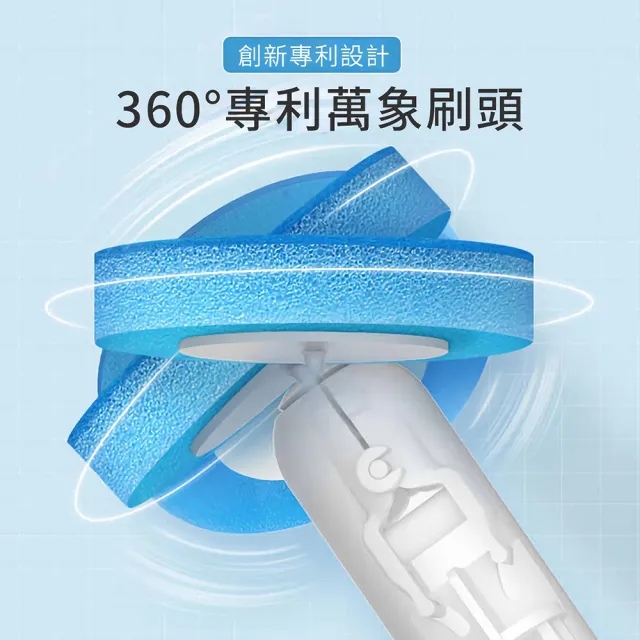 【ecoco】壁掛式馬桶刷 自動開關蓋 一次性拋棄式360°旋轉刷頭 浴室廁所清潔 附8入刷頭 替換補充包