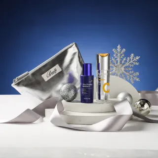 【MIRAE 未來美】聖誕限定美妝袋早C晚A 0.5%(加滿贈補水面膜 聖誕交換禮物)