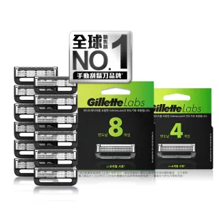 【Gillette 吉列】Labs 極光 5+1 刮鬍刀頭 – 超值優惠組12刀頭