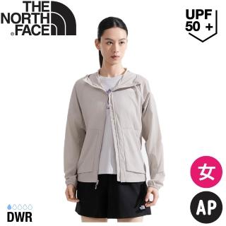 【The North Face】女 透氣防潑防風連帽外套 AP《淺藕紫》8BWDQLI/登山/防曬/防風/防潑水