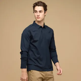【NAUTICA】官方旗艦 男裝  品牌經典LOGO POLO衫(藍色)