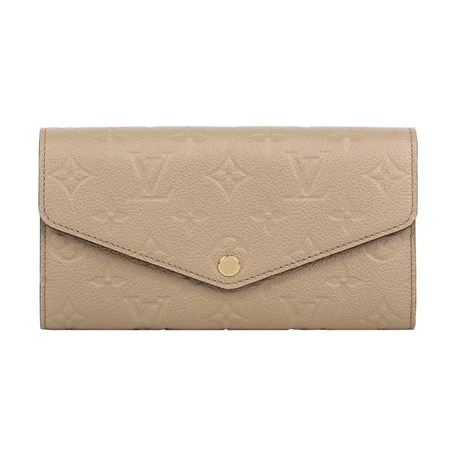【Louis Vuitton 路易威登】Monogram Sarah 牛皮壓紋發財長夾(M82256)
