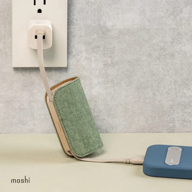 【moshi】IonGo 5K Duo-C PD充電帶線行動電源(雙 USB-C 充電線)