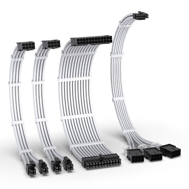 【EZDIY-FAB】16AWG PCIE5.0 12VHPWR電供延長編織線4件套-含GPU12+4pin轉8pinx3