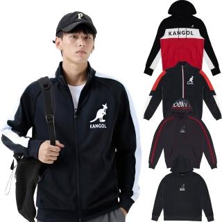 【KANGOL】袋鼠 中性 電繡 大學T 帽t 拉鍊外套 長袖上衣 棉質(美國原裝進口)