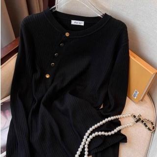 【AKARA】新宿風時髦曲線顯瘦針織長袖上衣(曲線長身款/5XL中大尺碼)