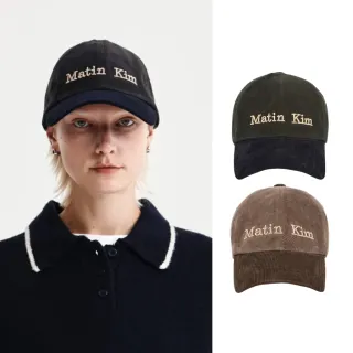 【MATIN KIM】官方旗艦 經典LOGO刺繡燈芯絨棒球帽(多款任選)