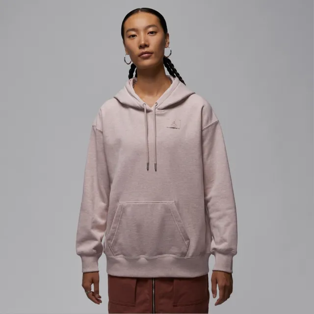 【NIKE 耐吉】連帽上衣 女 AS W J FLT FLC FT PO 24 喬丹 運動 休閒 灰棕色(HJ1312292)