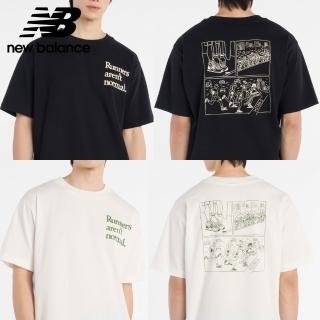 【NEW BALANCE】NB 圖案短T 男性 黑/杏色 MT53921BK MT53921SST(美版 版型偏大)