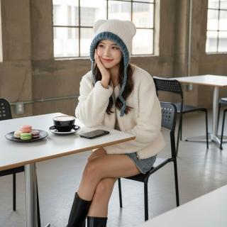 【HaNA 梨花】買一送一送髮帶 北歐冷冽與日系溫柔 波希米亞保暖護耳流蘇毛帽(毛帽 波西米亞 流蘇)