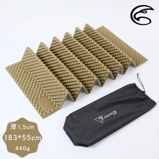【ADISI】輕量折疊鋁箔睡墊 軍綠色+鋁箔 AS25063(登山 露營 舒適 舒眠 山屋 帳篷 摺疊 收納 輕量)