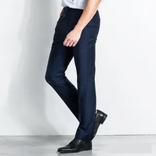 【per-pcs 派彼仕】商務紳士光澤直條合身西褲_藍(717101)