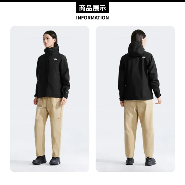 【The North Face】女 DV兩件式防水透氣刷毛保暖外套 AP《黑》8CK3/登山/衝鋒衣/風衣