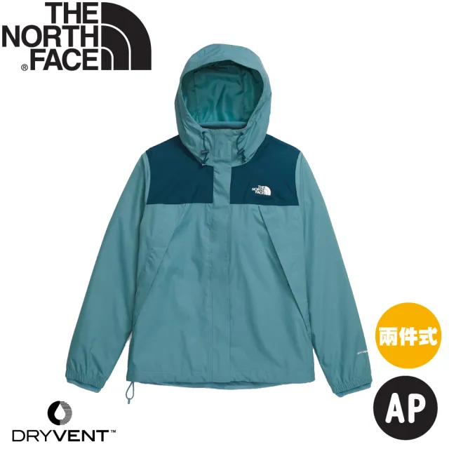 【The North Face】女 DV兩件式防水透氣刷毛保暖外套 AP《海藻藍/午夜藍》89Y3/兩件式/防水透氣/防風/登山
