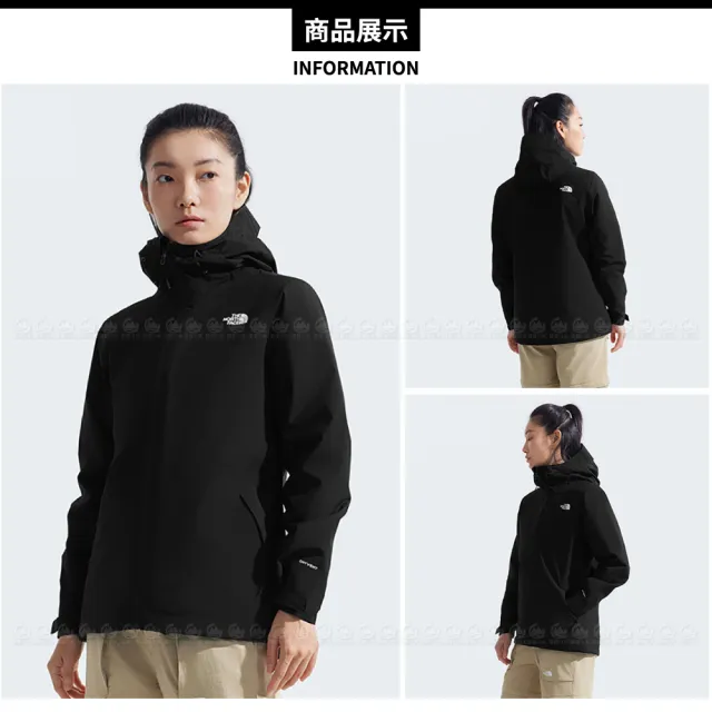 【The North Face】女 DV防水兩件式化纖外AP《黑》5B1X/登山/防水透氣/防風/出國