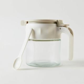 【NITORI 宜得利家居】按壓彈蓋密封調味料盒 350ML WH(按壓彈蓋 密封 調味料)