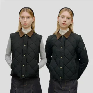 【MARITHE FRANCOIS GIRBAUD】官方旗艦 女版可拆袖菱格鋪棉外套(黑)