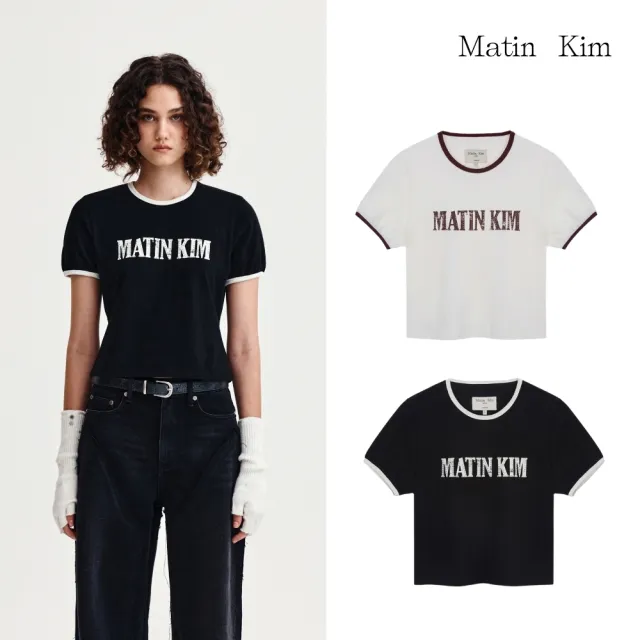 【MATIN KIM】官方旗艦 鉚釘LOGO滾邊上衣(多款任選)