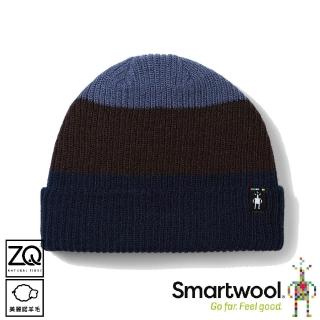 【SmartWool】Cantar 撞色保暖毛帽《暮藍》SW011491/保暖帽/雪帽/休閒帽/防寒/登山