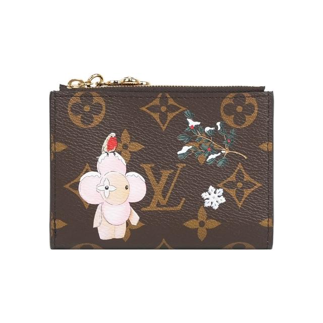 【Louis Vuitton 路易威登】Vivienne 冬季旅遊聖誕限定Lisa 二折短夾(M15334)