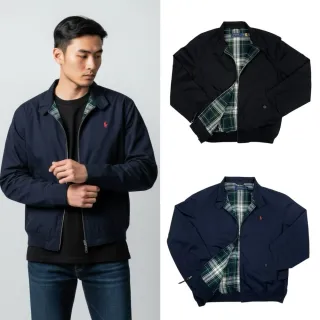 【RALPH LAUREN】Ralph Lauren 質感夾克 無帽 外套 刺繡logo 內裏格紋 縮口 polo 暗袋(夾克 無帽外套9725)