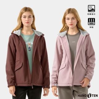 【Hang Ten】女裝-恆溫多功能-軟殼北極絨保暖防輕潑水拆帽外套(多色選)
