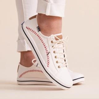 【Keds】經典棒球造型織布休閒鞋 棒球造型鞋款 棒球 休閒鞋 KICKSTART PENNANT WF57167
