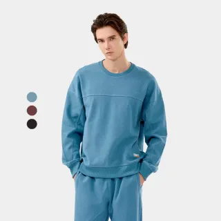 【Hang Ten】男裝-恆溫多功能-坑條抗菌除臭大學T(多色選)