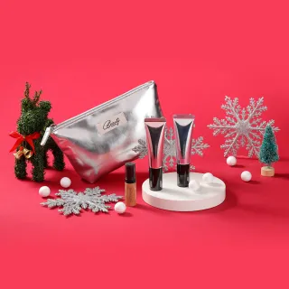 【Solone】聖誕限定美妝袋(補水柔焦妝前精華2入+粉底液6g)